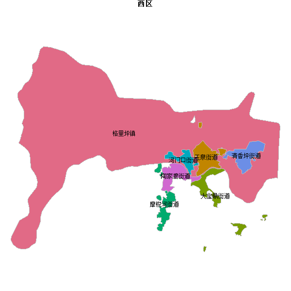 西区乡镇地图JSON数据火星坐标系(gcj02).json