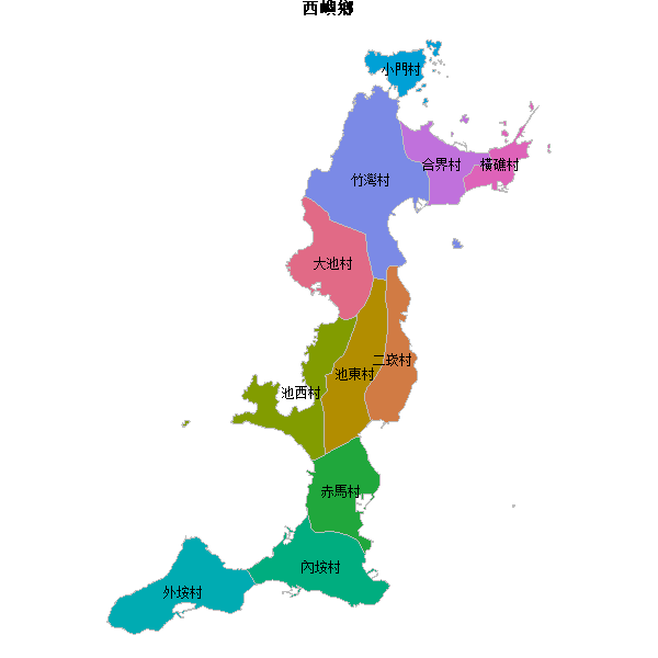 西嶼鄉乡镇地图JSON数据火星坐标系(gcj02).json
