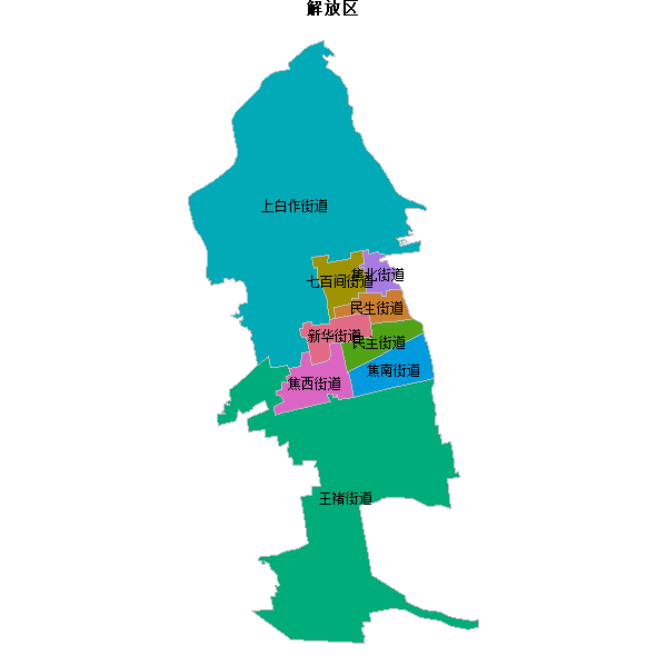 解放区乡镇地图JSON数据百度坐标系(bd09).json