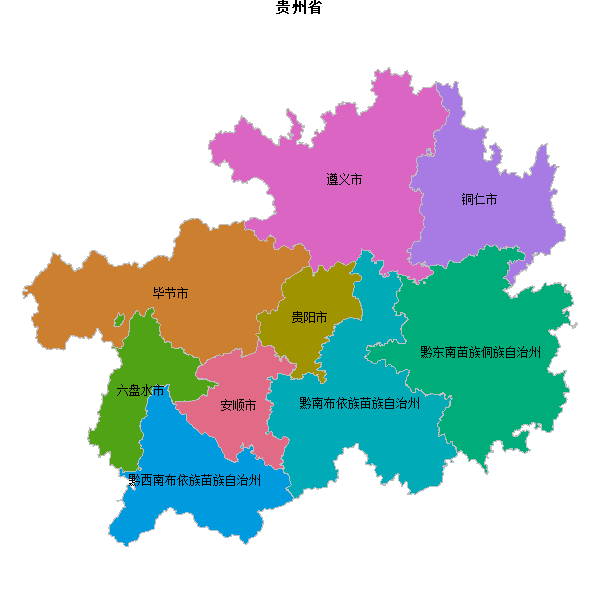 贵州省地图JSON数据火星坐标系(gcj02).json