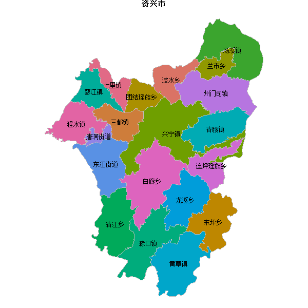 资兴市乡镇地图JSON数据火星坐标系(gcj02).json