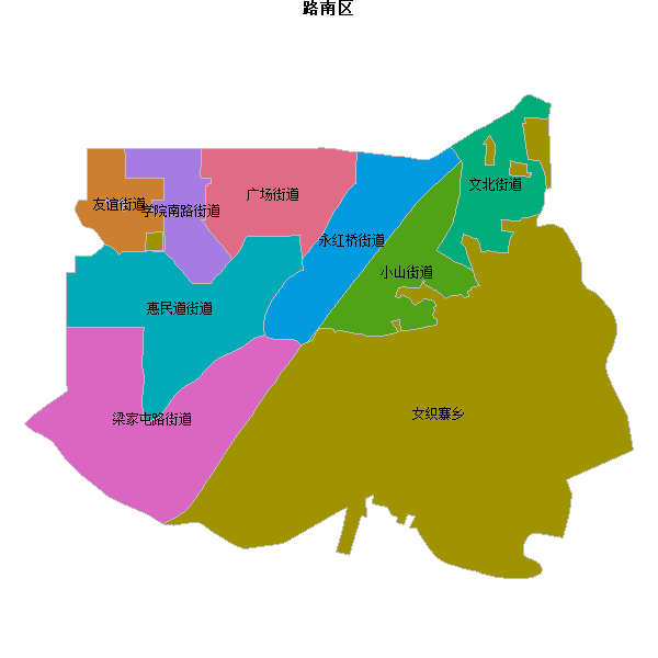 路南区乡镇地图JSON数据火星坐标系(gcj02).json