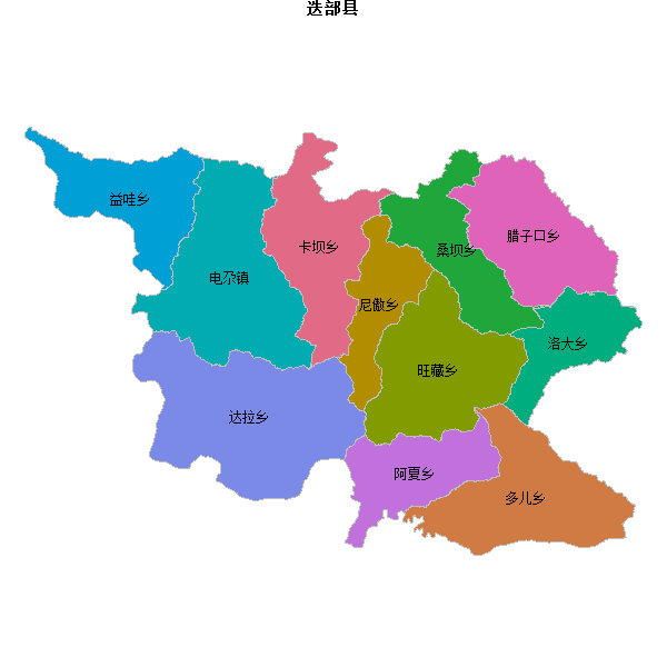迭部县乡镇地图JSON数据火星坐标系(gcj02).json
