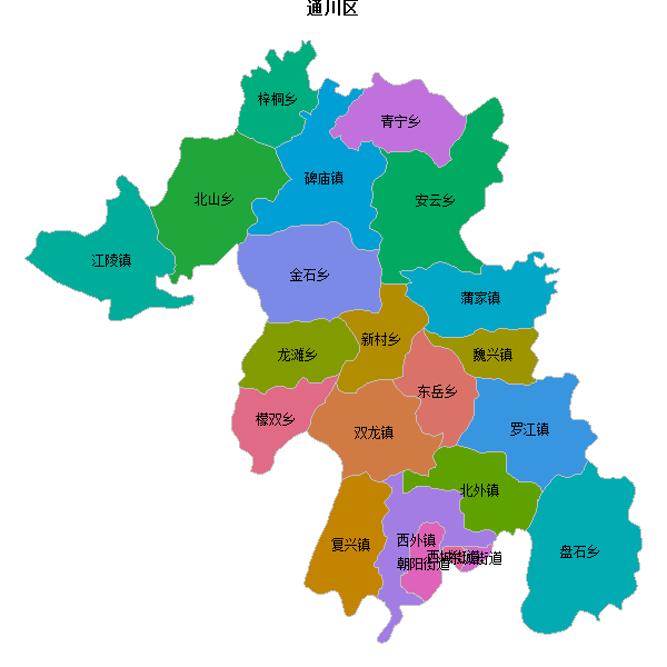 通川区乡镇地图shp数据百度坐标系(bd09).shp