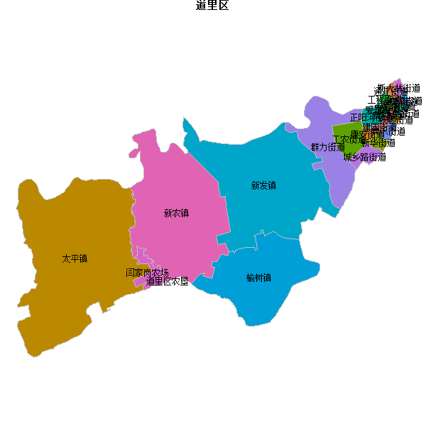 道里区乡镇地图JSON数据百度坐标系(bd09).json