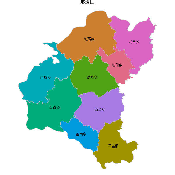 那坡县乡镇地图shp数据百度坐标系(bd09).shp