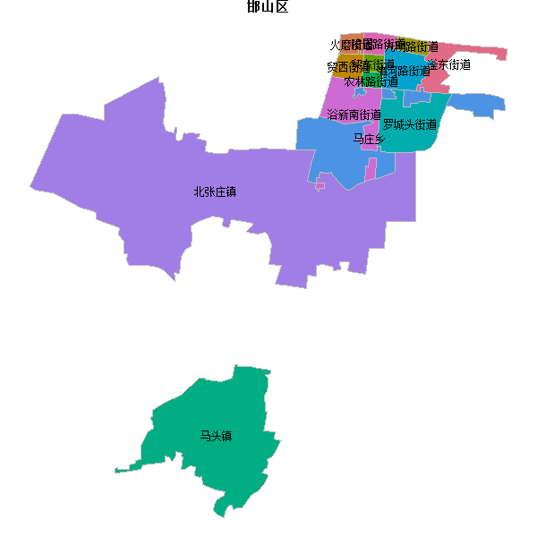 邯山区乡镇地图JSON数据火星坐标系(gcj02).json