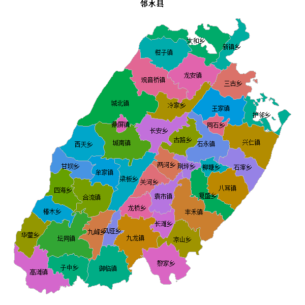 邻水县乡镇地图JSON数据火星坐标系(gcj02).json