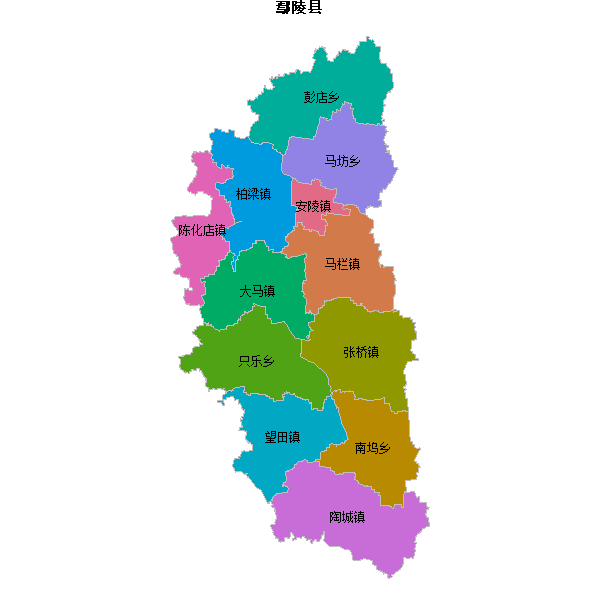 鄢陵县乡镇地图JSON数据火星坐标系(gcj02).json