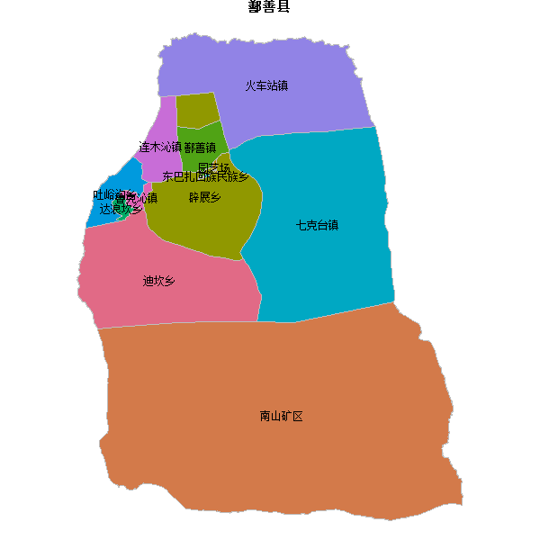 鄯善县乡镇地图JSON数据火星坐标系(gcj02).json