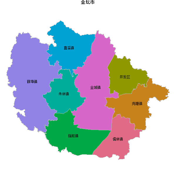 金坛市乡镇地图JSON数据百度坐标系(bd09).json