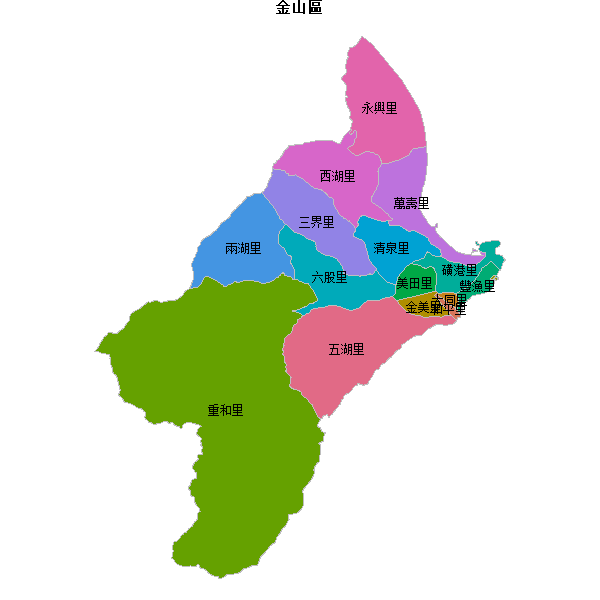 金山區乡镇地图JSON数据火星坐标系(gcj02).json