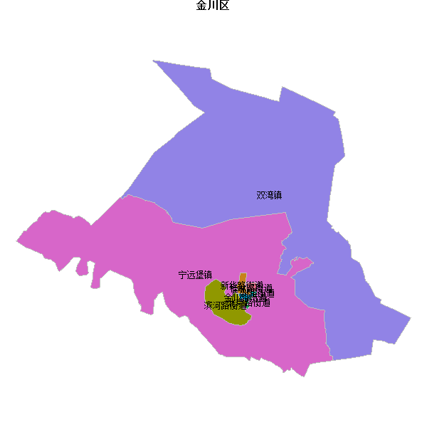 金川区乡镇地图shp数据百度坐标系(bd09).shp