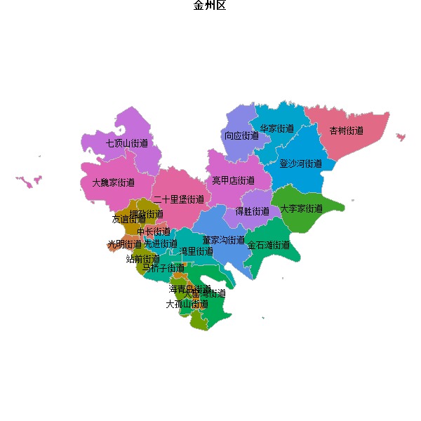 金州区乡镇地图JSON数据百度坐标系(bd09).json