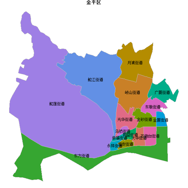 金平区乡镇地图JSON数据百度坐标系(bd09).json
