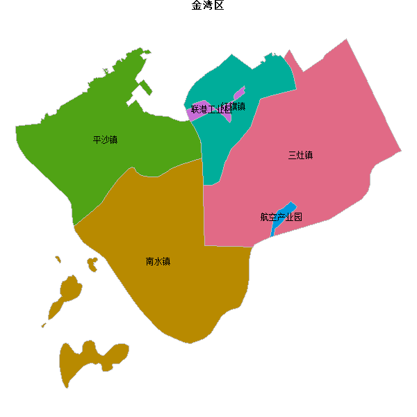 金湾区乡镇地图JSON数据火星坐标系(gcj02).json