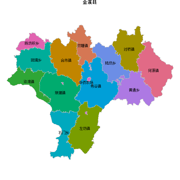 金溪县乡镇地图JSON数据火星坐标系(gcj02).json