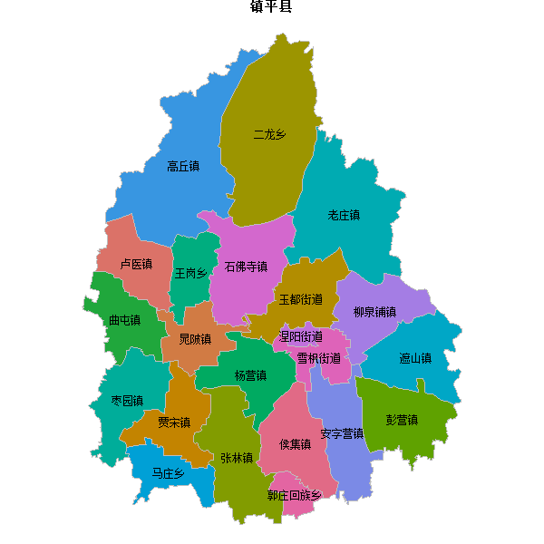 镇平县乡镇地图JSON数据火星坐标系(gcj02).json