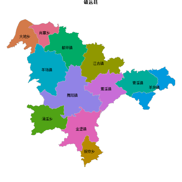 镇远县乡镇地图JSON数据火星坐标系(gcj02).json