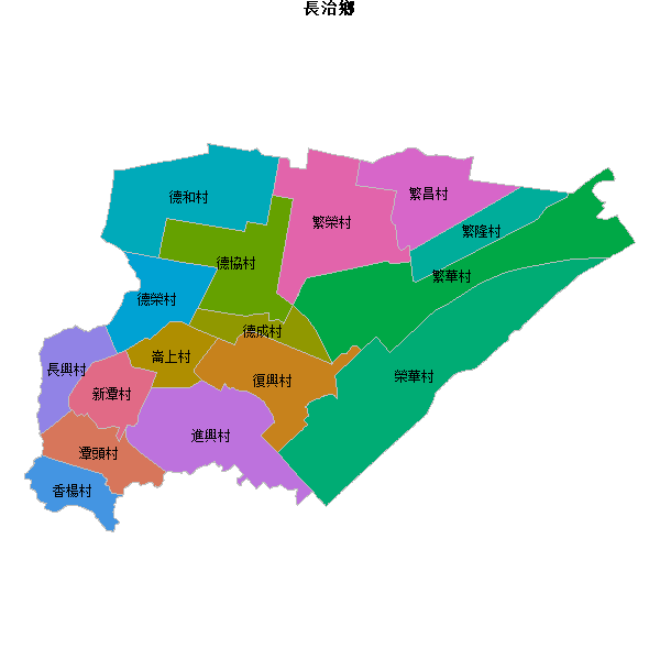 長治鄉乡镇地图JSON数据百度坐标系(bd09).json