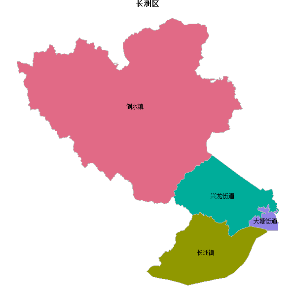 长洲区乡镇地图JSON数据火星坐标系(gcj02).json