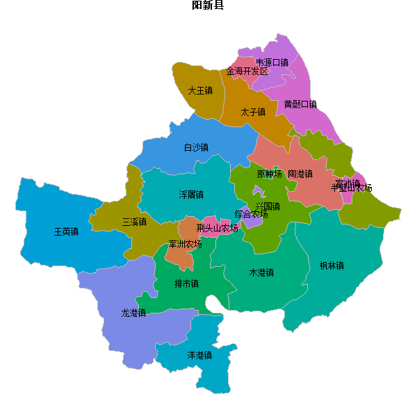 阳新县乡镇地图JSON数据火星坐标系(gcj02).json