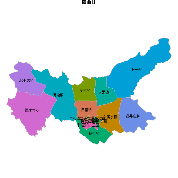 阳曲县乡镇地图JSON数据火星坐标系(gcj02).json