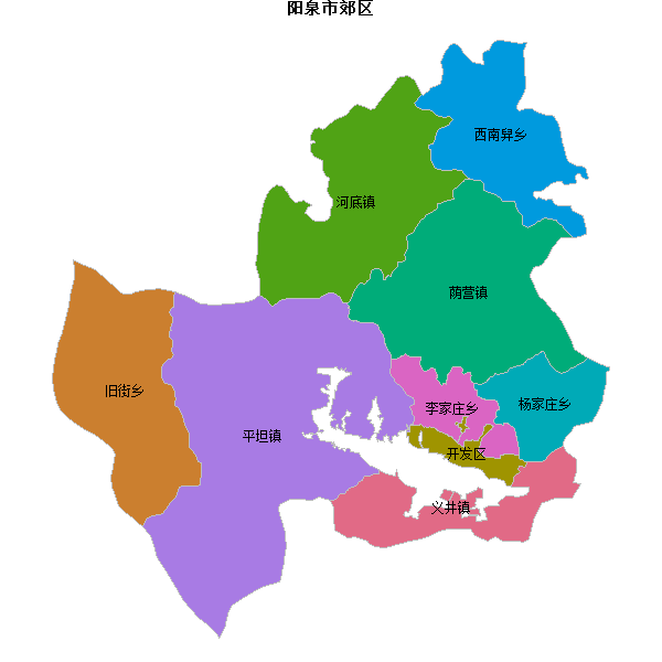 阳泉市郊区乡镇地图JSON数据火星坐标系(gcj02).json