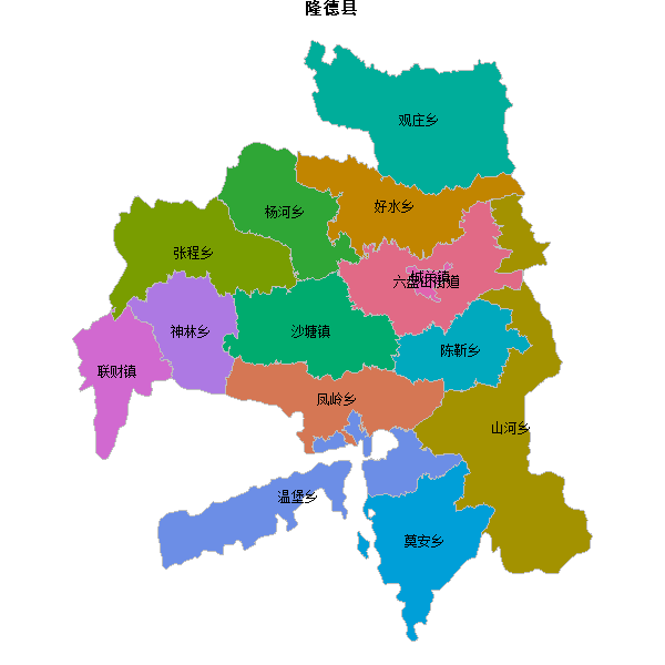 隆德县乡镇地图JSON数据百度坐标系(bd09).json