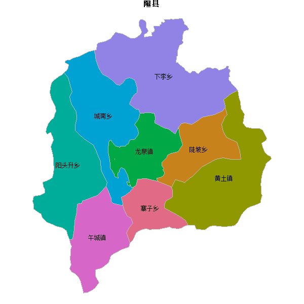 隰县乡镇地图JSON数据火星坐标系(gcj02).json