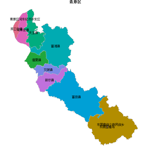 青原区乡镇地图JSON数据火星坐标系(gcj02).json