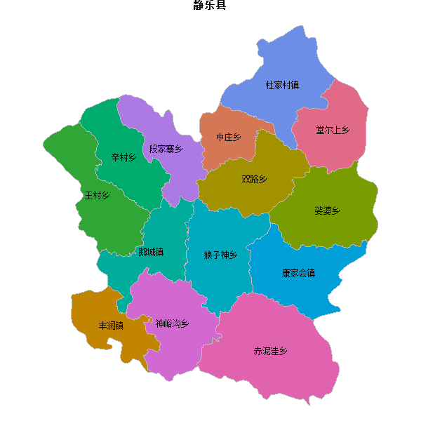 静乐县乡镇地图JSON数据火星坐标系(gcj02).json