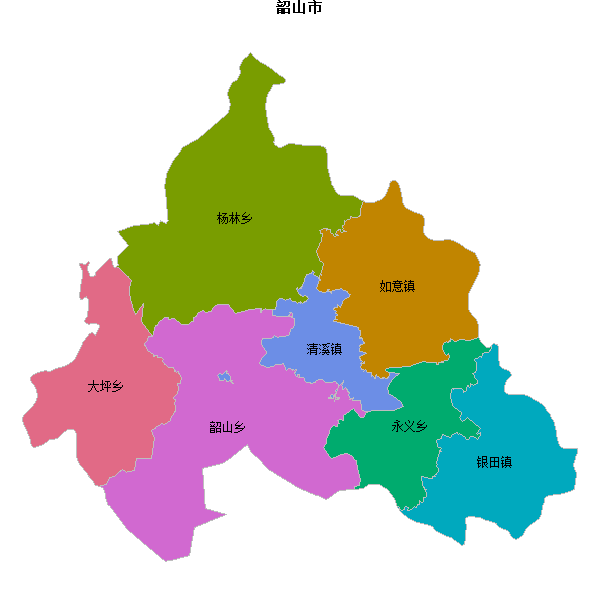 韶山市乡镇地图shp数据百度坐标系(bd09).shp