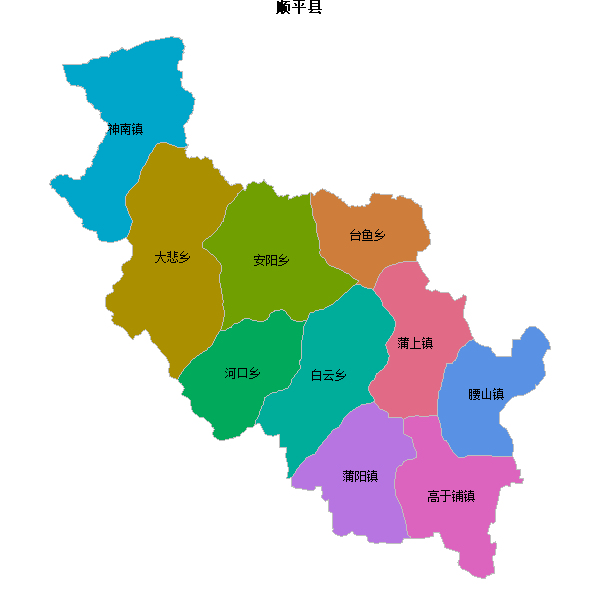顺平县乡镇地图JSON数据百度坐标系(bd09).json