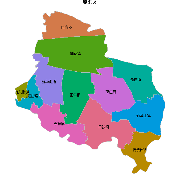 颍东区乡镇地图JSON数据火星坐标系(gcj02).json