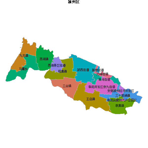 颍州区乡镇地图JSON数据百度坐标系(bd09).json