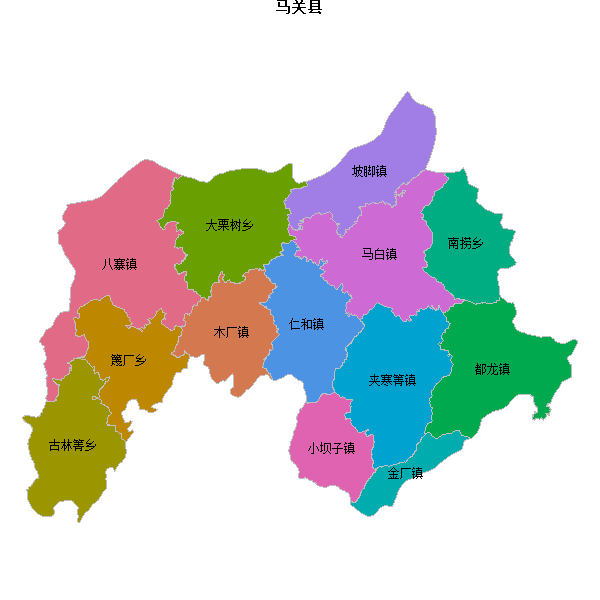 马关县乡镇地图JSON数据火星坐标系(gcj02).json