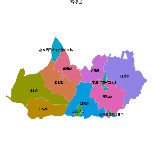 高淳区乡镇地图JSON数据火星坐标系(gcj02).json