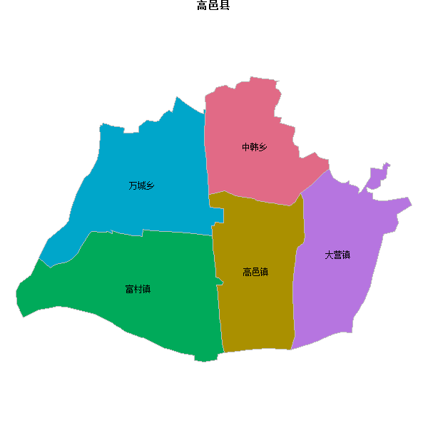 高邑县乡镇地图JSON数据火星坐标系(gcj02).json
