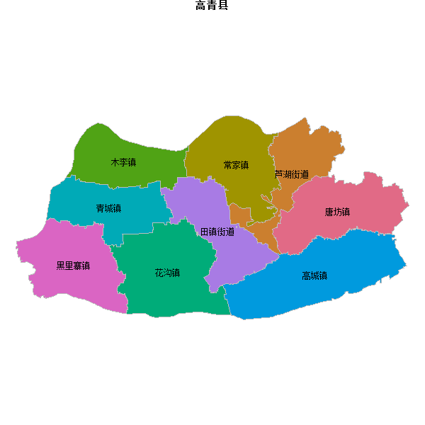 高青县乡镇地图JSON数据百度坐标系(bd09).json