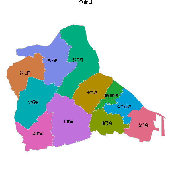 鱼台县乡镇地图JSON数据百度坐标系(bd09).json