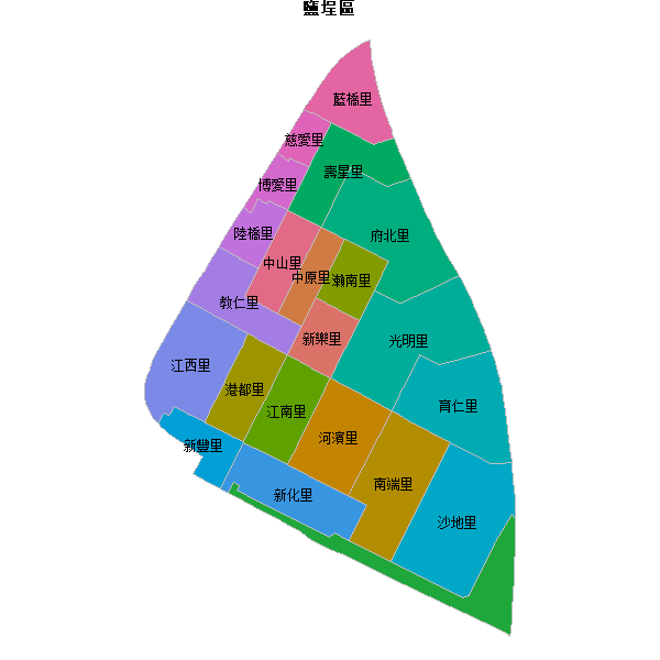 鹽埕區乡镇地图JSON数据火星坐标系(gcj02).json