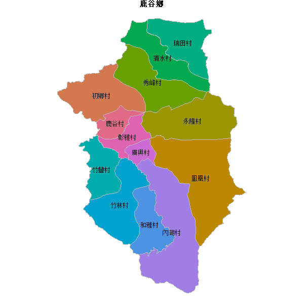 鹿谷鄉乡镇地图JSON数据火星坐标系(gcj02).json