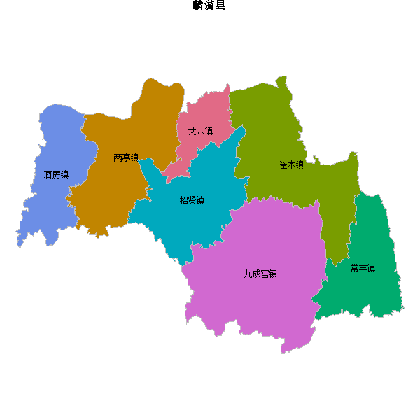 麟游县乡镇地图shp数据百度坐标系(bd09).shp