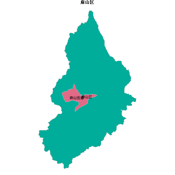 麻山区乡镇地图JSON数据火星坐标系(gcj02).json