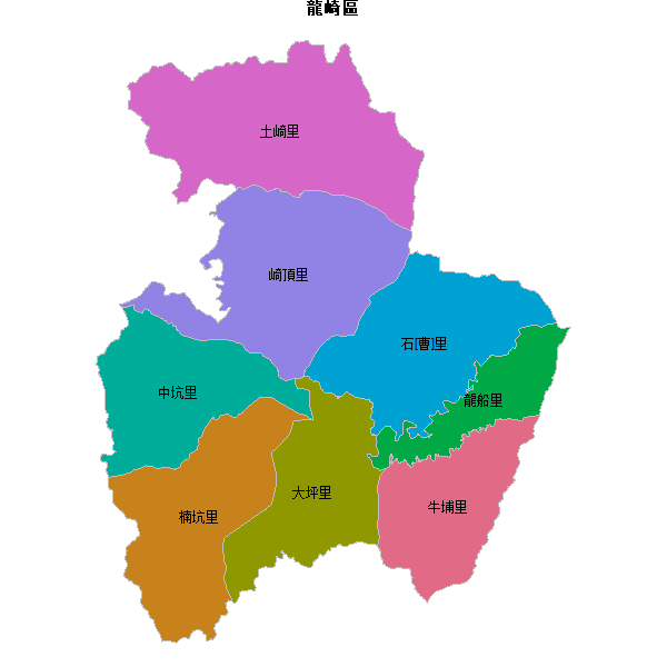 龍崎區乡镇地图shp数据火星坐标系(gcj02).shp