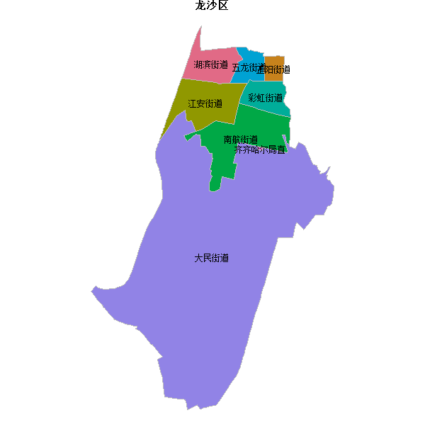 龙沙区乡镇地图JSON数据火星坐标系(gcj02).json