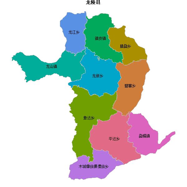 龙陵县乡镇地图JSON数据百度坐标系(bd09).json