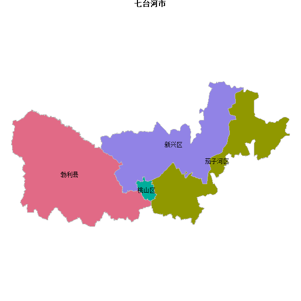 七台河市地图shp数据WGS84坐标系.shp