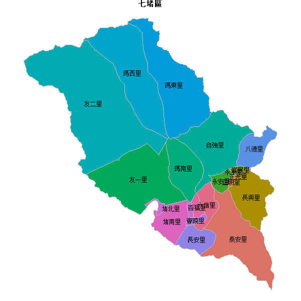 七堵區乡镇地图KML数据WGS84坐标系.KML